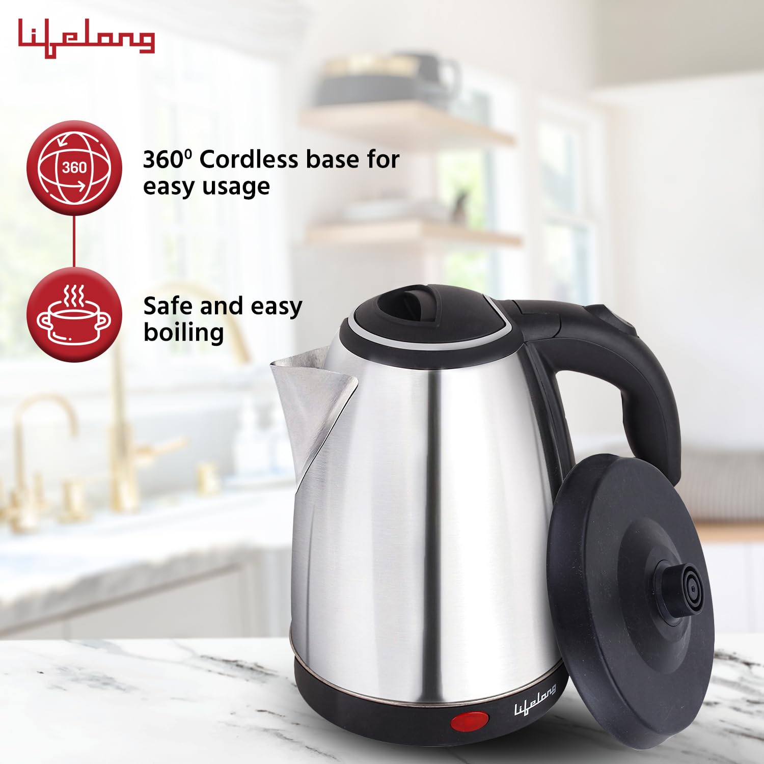 Lifelong ISI Certified Electric Kettle 1.5L LLEK15